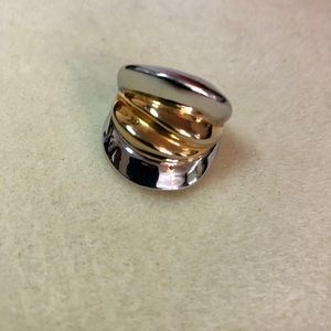Gold & silver stainless steel ring